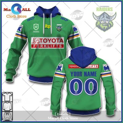 Personalize NRL Canberra Raiders 2023 Heritage Jersey Hoodie Sweatshirt 3D -soulcals