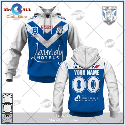 Personalize NRL Canterbury-Bankstown Bulldogs 2023 Away Jersey Hoodie Sweatshirt 3D -soulcals