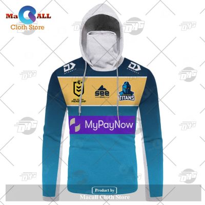 Personalize NRL Gold Coast Titans 2023 Home Jersey Hoodie Sweatshirt 3D -soulcals
