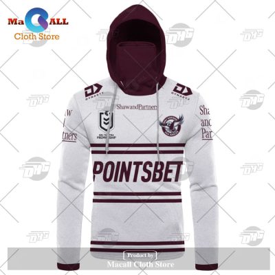 Personalize NRL Manly Warringah Sea Eagles 2023 Away Jersey Hoodie Sweatshirt 3D -soulcals