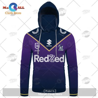 Personalize NRL Melbourne Storm 2023 Home Jersey Hoodie Sweatshirt 3D -soulcals