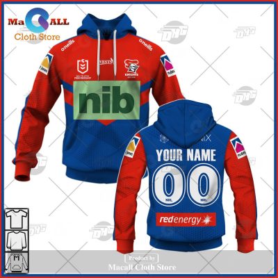 Personalize NRL Newcastle Knights 2023 Home Jersey Hoodie Sweatshirt 3D -soulcals