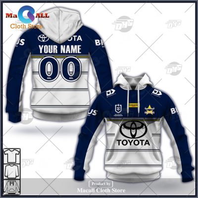 Personalize NRL North Queensland Cowboys 2023 Away Jersey Hoodie Sweatshirt 3D -soulcals
