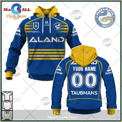 Personalize NRL Parramatta Eels 2023 Home Jersey Hoodie Sweatshirt 3D -soulcals