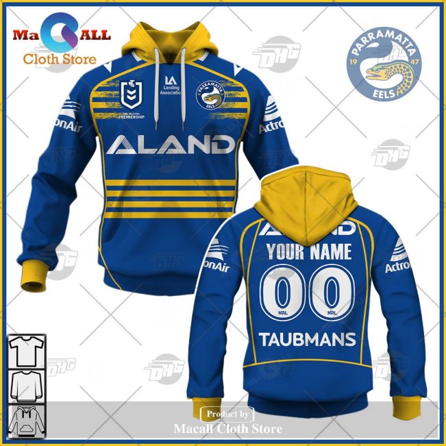 Personalize NRL Parramatta Eels 2023 Home Jersey Hoodie Sweatshirt 3D -soulcals