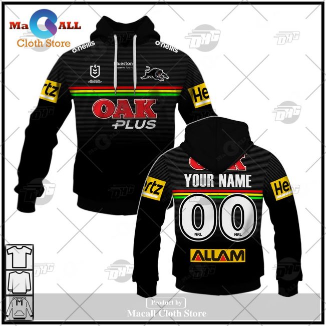 Personalize NRL Penrith Panthers 2023 Home Jersey Hoodie Sweatshirt 3D -soulcals