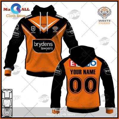 Personalize NRL Wests Tigers 2023 Away Jersey Hoodie Sweatshirt 3D -soulcals
