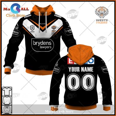 Personalize NRL Wests Tigers 2023 Home Jersey Hoodie Sweatshirt 3D -soulcals