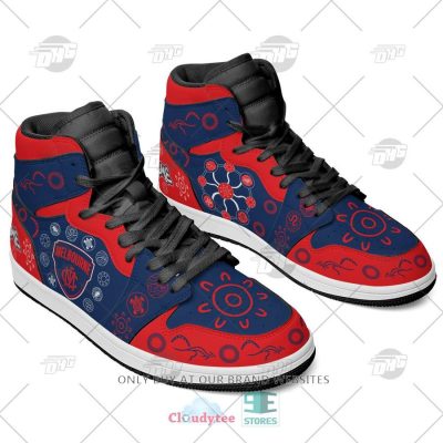 AFL Melbourne Demons Custom Name Indigenous Air Jordan 1 High Sneakers