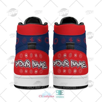 AFL Melbourne Demons Custom Name Indigenous Air Jordan 1 High Sneakers