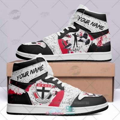 AFL St Kilda Saints Custom Name Indigenous Air Jordan 1 High Sneakers