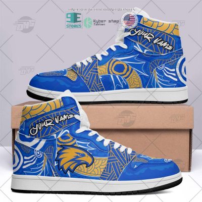 AFL West Coast Eagles Custom Name Indigenous Air Jordan 1 High Sneakers