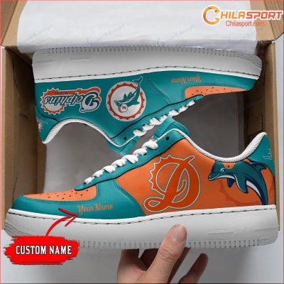 Personalized Air Force 1 Miami Dolphins Shoes Stylish Gifts and Unique Footwear for Fans - soulcals