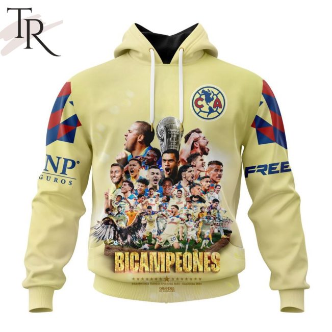 Personalized LIGA MX Club America Special Bicampeones Design Hoodie - soulcals.com