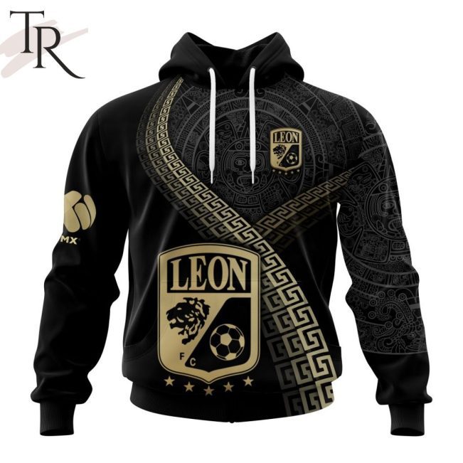 Personalized LIGA MX Club Leon Special Black And Gold Design Hoodie - soulcals.com