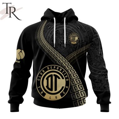 Personalized LIGA MX Deportivo Toluca Special Black And Gold Design Hoodie - soulcals.com