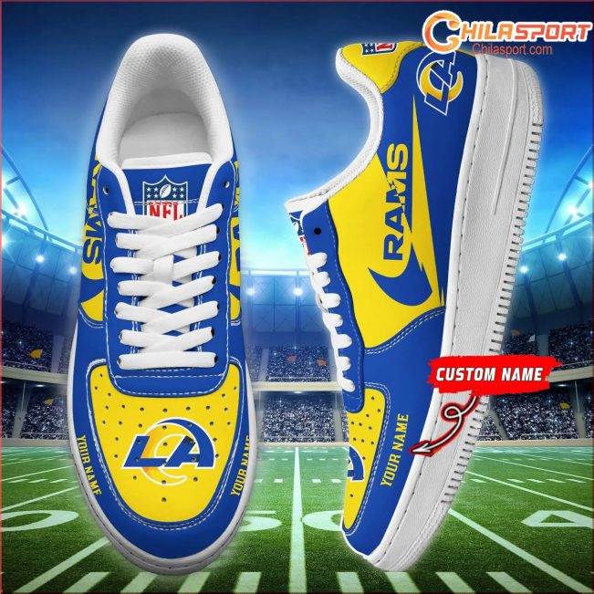 Personalized Los Angeles Rams AF1 Shoes Stylish Gifts for Football Fans - soulcals
