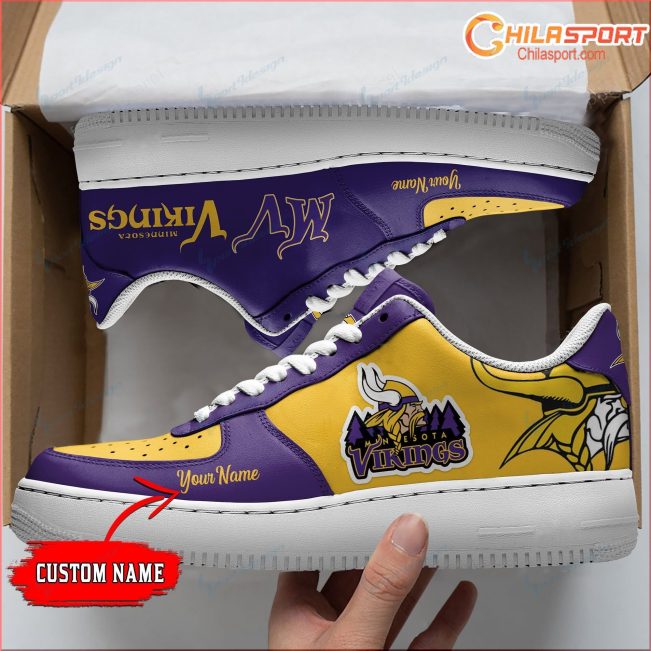 Personalized Minnesota Vikings Air Force 1 Shoes Unique Stylish Gifts for Football Fans - soulcals