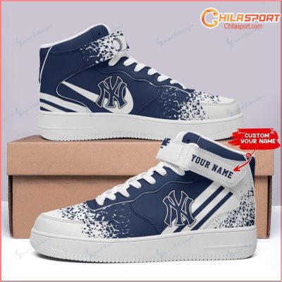 Personalized New York Yankees High Top Sneakers Gift Stylish Design - soulcals