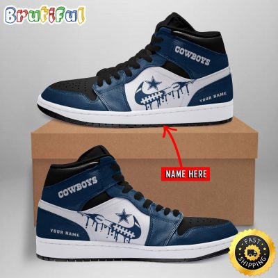 Personalized NFL Dallas Cowboys Air Jordan 1 Shoes Stylish Air Jordan Kicks