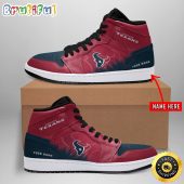 Personalized NFL Houston Texans Air Jordan 1 Shoes