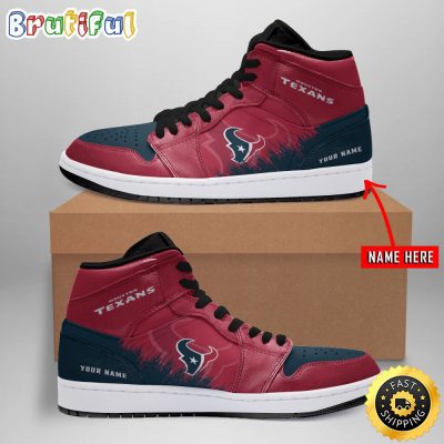 Personalized NFL Houston Texans Air Jordan 1 Shoes