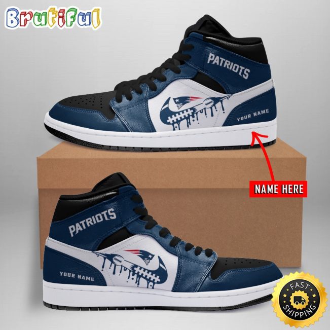 Personalized NFL New England Patriots Air Jordan 1 Shoes