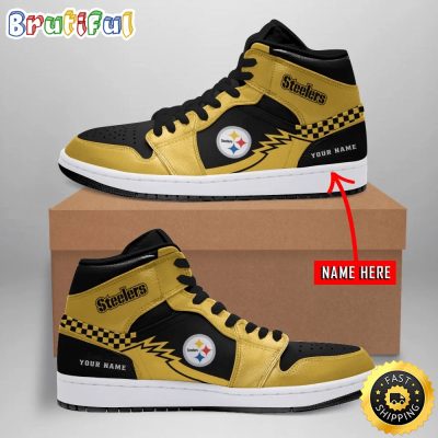 Personalized NFL Pittsburgh Steelers Air Jordan 1 Shoes