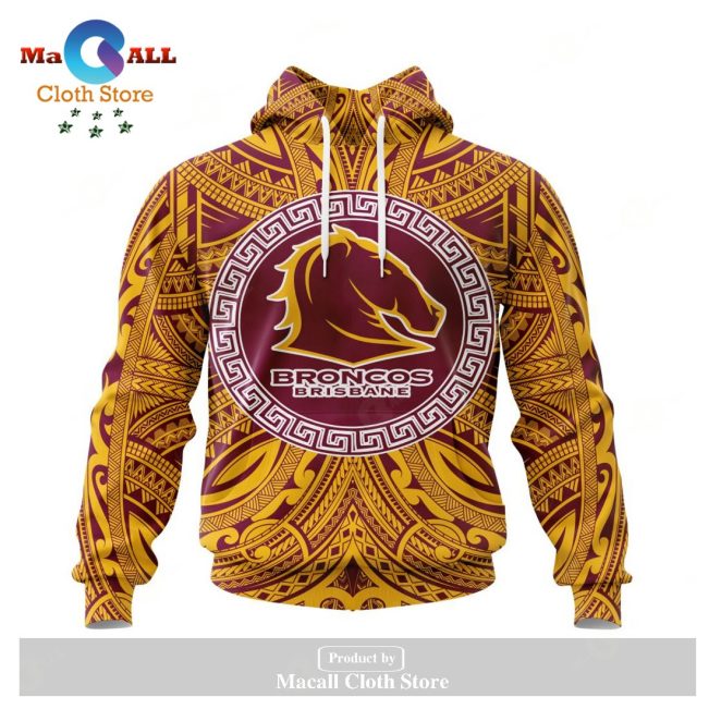 Personalized NRL Brisbane Broncos Polynesian Concept Kits Hoodie Sweatshirt 3D LIMITED EDITION -soulcals