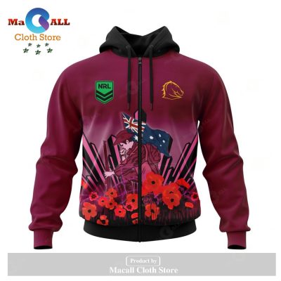 Personalized NRL Brisbane Broncos - Specialized 2023 Anzac Jersey Concepts Hoodie Sweatshirt 3D LIMITED EDITION -soulcals