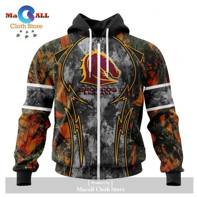 Personalized NRL Brisbane Broncos - Specialized Design Wih Camo Concepts For Hungting In Forest Hoodie Sweatshirt 3D LIMITED EDITION -soulcals