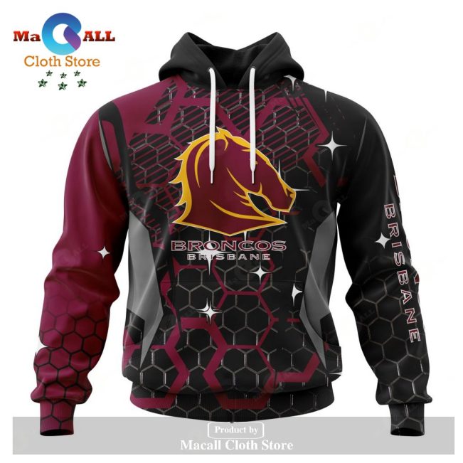 Personalized NRL Brisbane Broncos - Specialized Design With MotoCross Syle Hoodie Sweatshirt 3D LIMITED EDITION -soulcals