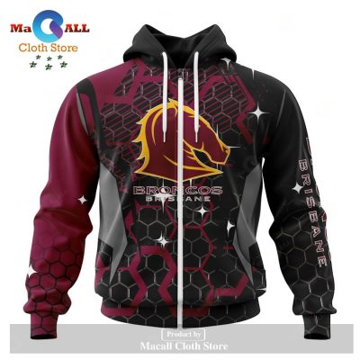 Personalized NRL Brisbane Broncos - Specialized Design With MotoCross Syle Hoodie Sweatshirt 3D LIMITED EDITION -soulcals