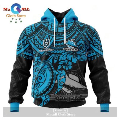 Personalized NRL Cronulla-Sutherland Sharks Polynesian Concept Kits Hoodie Sweatshirt 3D LIMITED EDITION -soulcals