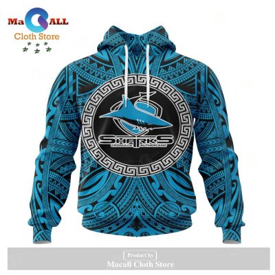 Personalized NRL Cronulla-Sutherland Sharks Polynesian Concept Kits Hoodie Sweatshirt 3D LIMITED EDITION -soulcals