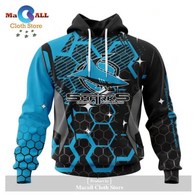 Personalized NRL Cronulla-Sutherland Sharks - Specialized Design With MotoCross Syle Hoodie Sweatshirt 3D LIMITED EDITION -soulcals