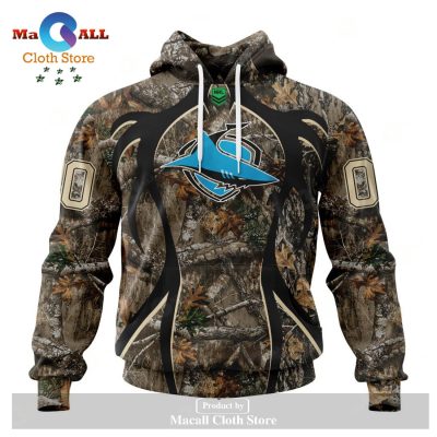 Personalized NRL Cronulla-Sutherland Sharks - Specialized Hunting Camo Hoodie Sweatshirt 3D LIMITED EDITION -soulcals