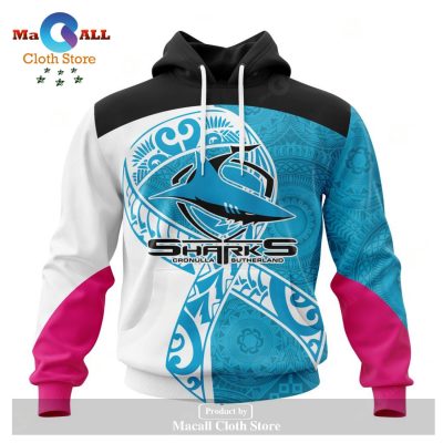 Personalized NRL Cronulla-Sutherland Sharks Specialized Kits Samoa Fight Cancer Hoodie Sweatshirt 3D LIMITED EDITION -soulcals