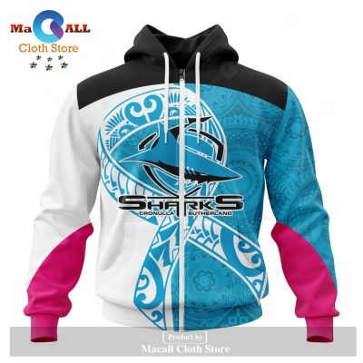 Personalized NRL Cronulla-Sutherland Sharks Specialized Kits Samoa Fight Cancer Hoodie Sweatshirt 3D LIMITED EDITION -soulcals