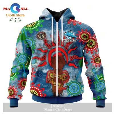 Personalized NRL Cronulla-Sutherland Sharks - Specialized NAIDOC Event Design Hoodie Sweatshirt 3D LIMITED EDITION -soulcals
