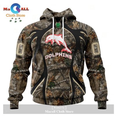 Personalized NRL Dolphins - Specialized Hunting Camo Hoodie Sweatshirt 3D LIMITED EDITION -soulcals