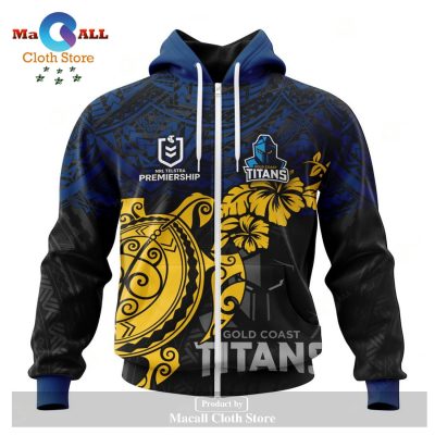 Personalized NRL Gold Coast Titans Polynesian Concept Kits Hoodie Sweatshirt 3D LIMITED EDITION -soulcals