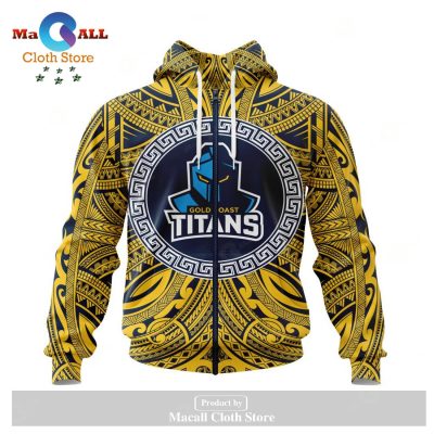 Personalized NRL Gold Coast Titans Polynesian Concept Kits Hoodie Sweatshirt 3D LIMITED EDITION -soulcals