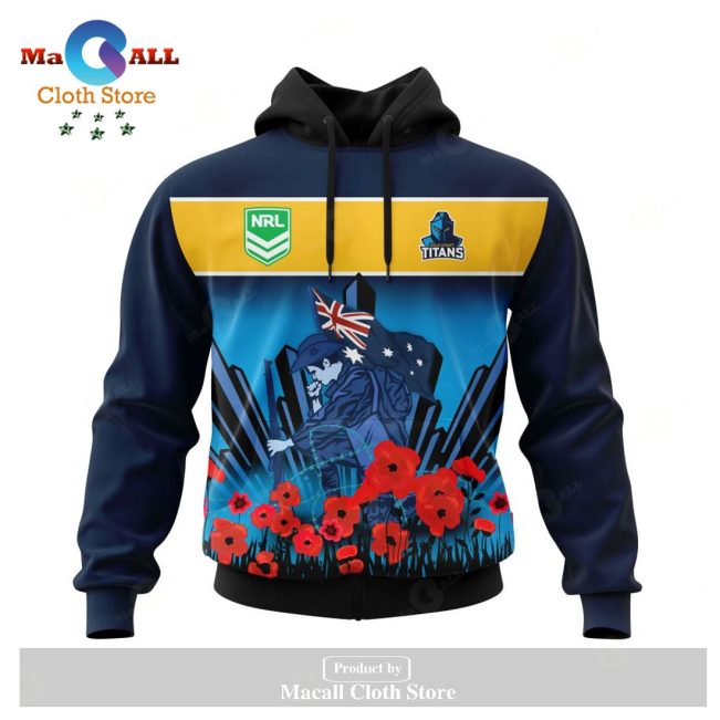 Personalized NRL Gold Coast Titans - Specialized 2023 Anzac Jersey Concepts Hoodie Sweatshirt 3D LIMITED EDITION -soulcals