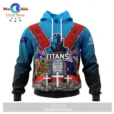 Personalized NRL Gold Coast Titans - Specialized Anzac Jersey Concepts Hoodie Sweatshirt 3D LIMITED EDITION -soulcals