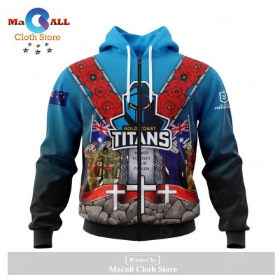 Personalized NRL Gold Coast Titans - Specialized Anzac Jersey Concepts Hoodie Sweatshirt 3D LIMITED EDITION -soulcals