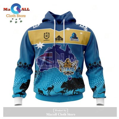 Personalized NRL Gold Coast Titans - Specialized Concepts For Australia's Day Kits Hoodie Sweatshirt 3D LIMITED EDITION -soulcals