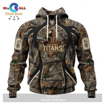 Personalized NRL Gold Coast Titans - Specialized Hunting Camo Hoodie Sweatshirt 3D LIMITED EDITION -soulcals