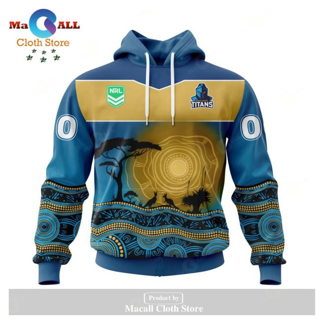 Personalized NRL Gold Coast Titans - Specialized Jersey With Beautiful Australia Nature Hoodie Sweatshirt 3D LIMITED EDITION -soulcals