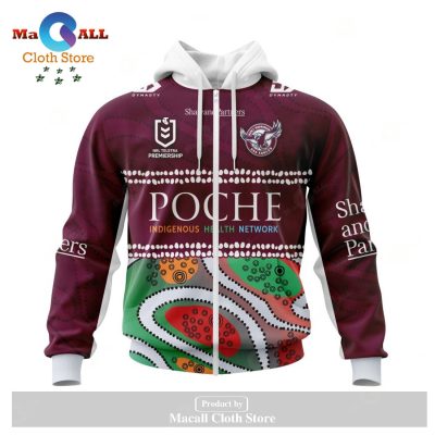 Personalized NRL Manly Warringah Sea Eagles Indigenous Kits 2023 Hoodie Sweatshirt 3D LIMITED EDITION -soulcals